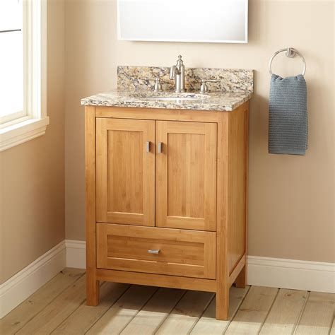 When it comes to bathrooms, there are some things that you can't do without, you know, like a sink. 24" Narrow Depth Alcott Bamboo Vanity for Undermount Sink ...