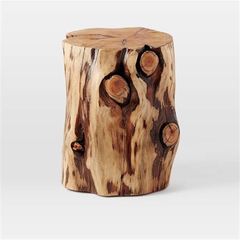 Created using wood salvaged from gta trees. Natural Tree Stump Side Table | west elm Canada