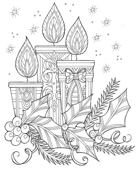 The image on the left may be the most fun to color in. Enchanting Candles and Night Sky Christmas Coloring Page ...