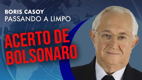 O jornalista de 80 anos voltou para. Acerto de Bolsonaro | Boris Casoy | 11/02/2021 - YouTube