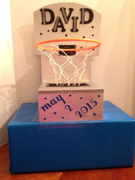 Studying, reading and reciting passages from the tora. Bar Mitzvah giftbox cardbox basketball sports blue boys ...