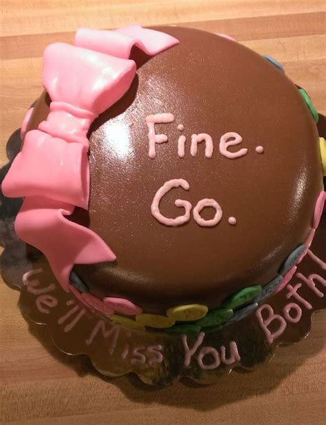 At the office, the farewell message is usually sent via email when sending the same message to a group of people such as a team or others that you had contact with. 64 Hilarious Farewell Cakes That Employees Got On Their Last Day At The Office | Farewell cake ...