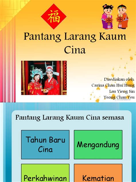 Tempoh pantang memang suatu jangkamasa yang membosankan. Pantang Larang Kaum Cina
