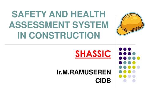 And last, an individual is required to settle any balance of income tax payable on the. PPT - SAFETY AND HEALTH ASSESSMENT SYSTEM IN CONSTRUCTION ...