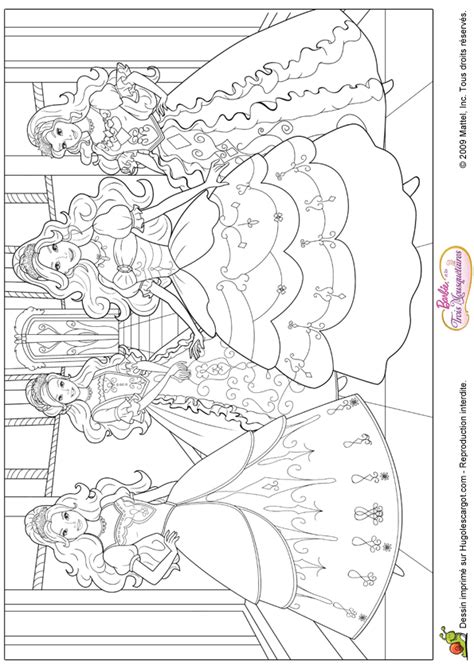 Coloriage barbie et son bebe dessin gratuit a imprimer. Coloriage barbie 3mousquetaires princesses sur ...