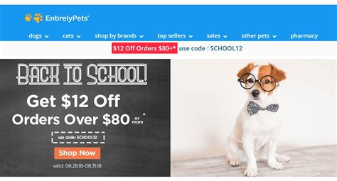 Search pet brand name what is a pet discount coupon? #Entirelypets back to school Get $12 Off Orders Over $80 # ...