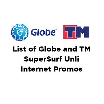 You can definitely get yourself the 30mbps packages, however. List of Globe and TM SuperSurf Unli Internet Promos 2021 ...