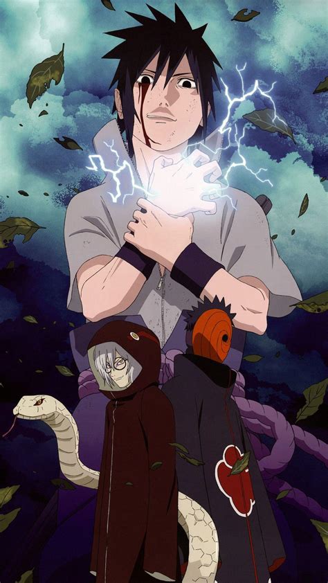 Naruto uchiha sasuke illustration, naruto shippuuden, anime, clouds. Sasuke Mobile Wallpapers - Wallpaper Cave