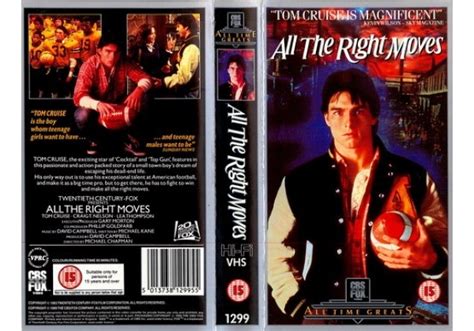 Click through to find out more about each of them! All The Right Moves (1983) on CBS/FOX (United Kingdom VHS ...