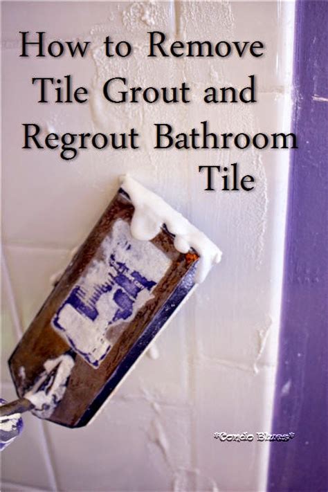 Tiles installed with thinset or another tile adhesive often require more work to remove them. Condo Blues: How to Remove Grout and Regrout Tile