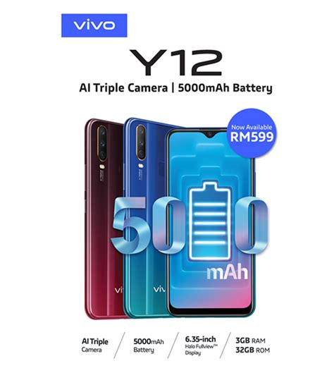 Vivo resmi memperkenalkan ponsel baru bernama vivo v21 series yang hadir dalam tiga varian, yaitu vivo v21, vivo v21 5g, dan vivo v21e. Vivo Y12 Ditawarkan Di Malaysia Pada Harga RM599 - Amanz