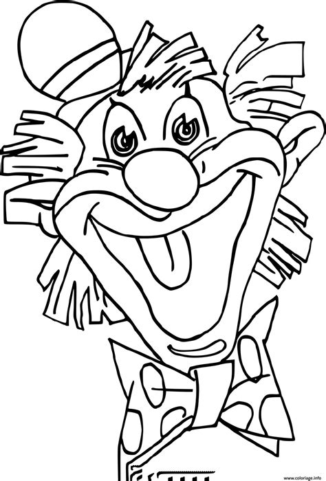 Coloriage gentil clown en voiture. Coloriage Clown Rigolo / Coloriage masque de carnaval ...