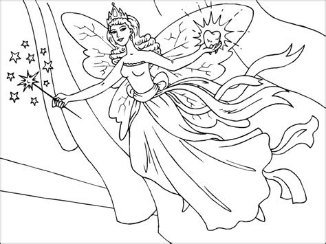 Coloring page for the coloring book with pirate tooth fairy. Tooth Fairy coloring page - Coloring Pages 4 U