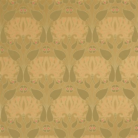 Craftsman stencils represent endless design possibilities. Bradbury Craftsman Style Floral Wallpaper | Honeysuckle ...