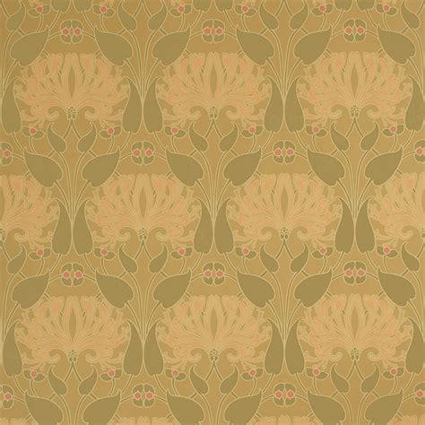 Craftsman stencils represent endless design possibilities. Bradbury Craftsman Style Floral Wallpaper | Honeysuckle ...