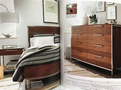 Curated inspiration for a modern home. Crate & Barrel James walnut & stainless bedroom set ...