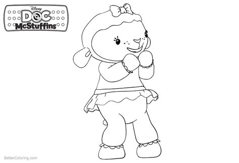 So, i was pretty excited about my girls' newfound love of doc mcstuffins. Doc McStuffins Coloring Pages Lambie Lineart - Free ...