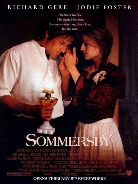 Tras el fin de la guerra de secesión, un combatiente confederado llamado jake sommersby (richard gere) retorna a su hogar para encontrarse con sus amigos y familia seis años después de su marcha. Sommersby | Romantische filme, Jodie foster, Filme