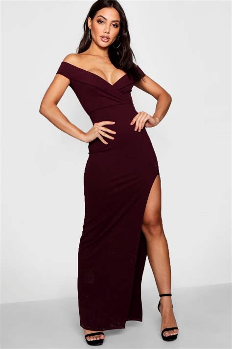 Maxis pay is a secure payment gateway. Wrap Off The Shoulder Maxi Bridesmaid Dress | boohoo ...