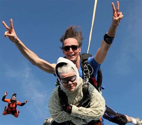 The minimum age to go skydiving is 16 years old if you re aged between 16 and 18 you ll need the signed consent of a parent or legal guardian. 102-Year-Old Skydiving Granny Becomes Record Breaker