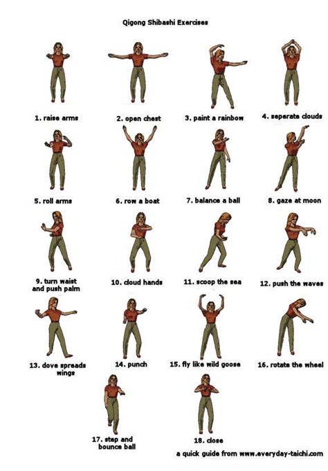 Na qual demora cerca de seis minutos para realizar e dar ao. Shibashi Qi Gong Exercises Image detail for -you free ...
