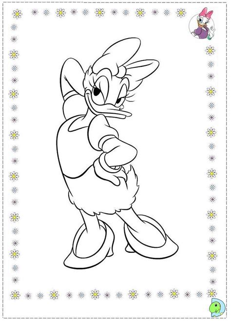 So yeah, i decided to make a baby daisy colouring page please feel free to colour it! Daisy Duck Coloring page- DinoKids.org