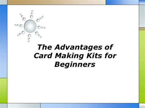 Each kit includes project inspiration. The advantages of card making kits for beginners