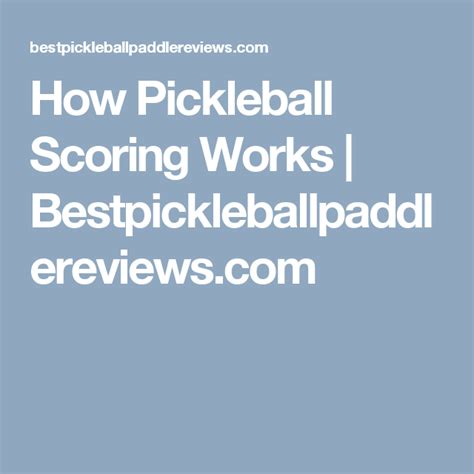 Understanding how serving and scoring work together. How Pickleball Scoring Works | Pickleball, It works