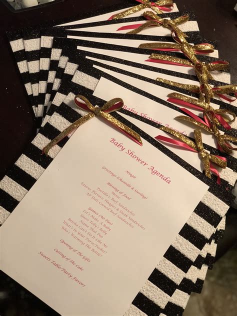 Bridal shower agendas can help keep the shower organized and make sure that all events are covered. Baby shower agenda Kate spade | Kate spade baby shower ...