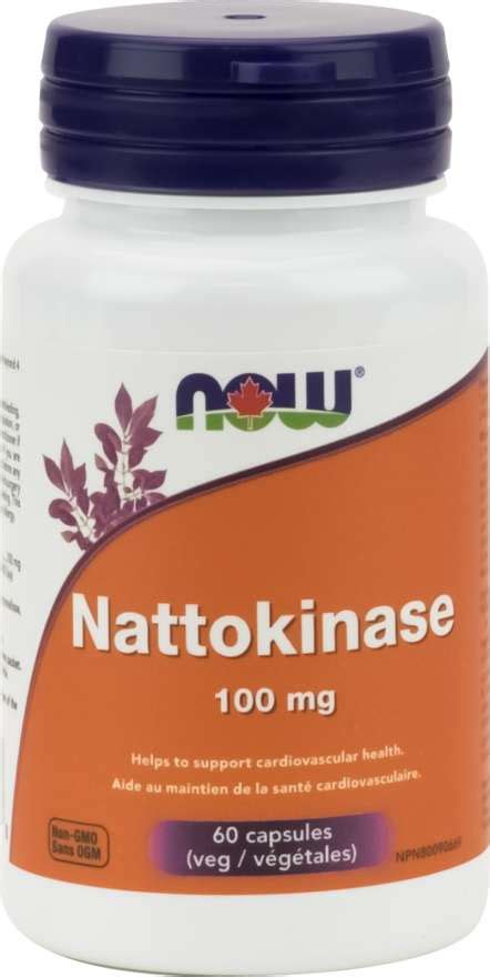 Su efecto comienza a manifestarse en los primeros 30 minutos, alcanzando su máxima actividad al cabo de dos. Nattokinase 100 mg Veg Capsule | NOW Foods Canada