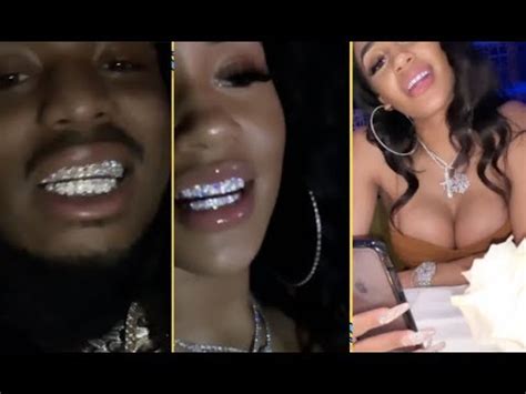 Quavo and saweetie's breakup appears to be much more after a video surfaced of the two getting into a fight on an elevator that leaves saweetie limping off. Quavo Gets Saweetie Matching Diamond Grills On Valentine's ...