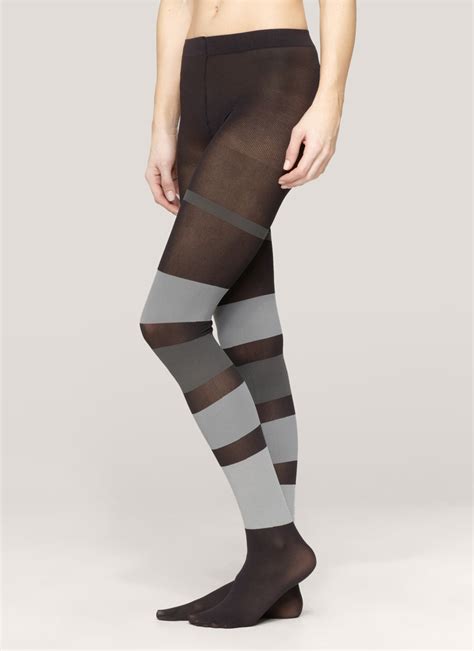 Brunette strips off vintage undergarments wanks in nylons mules. Happy Socks Thick Stripe Nylon Tights in Gray (black) | Lyst