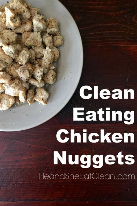 Kids will gobble up these crispy homemade chicken nuggets, especially with a few squirts of ketchup. Clean Eating Chicken Nuggets