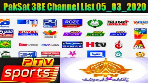 Might not be approved for use. PakSat 38E Channel List 05 03 2020 With Feed - YouTube