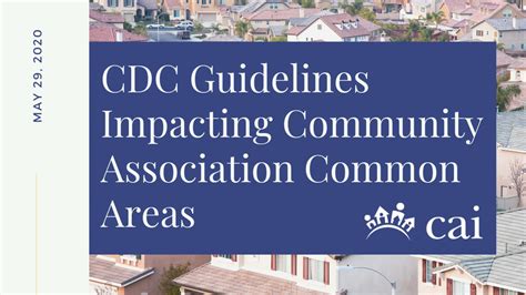 Cdc's summary of infection prevention practices in dental settings: CDC Guidelines Impacting Community Associations