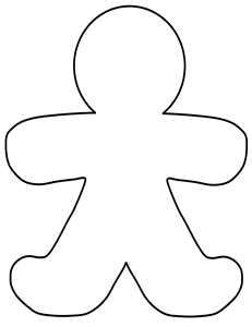 Gingerbread man template with lines. Pin on Crafts(: