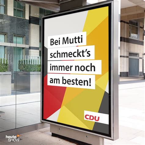 Heute (today) is the main newscast ofzdf. ZDF heute-show on Twitter: "heute-show-Leaks: Das sind die neuen CDU-Plakate…