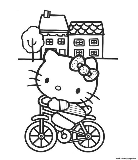 Simply do online coloring for circus bear riding bicycle coloring pages directly from your gadget, support for ipad, android tab or using our web feature. Riding Bicycle Hello Kitty Free9087 Coloring Pages Printable