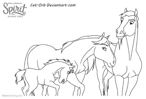 Spirit horse coloring pages are a fun way for kids of all ages to develop creativity, focus, motor skills and color recognition. Spirit Riding Free Horse Coloring Pages - Free Printable ...