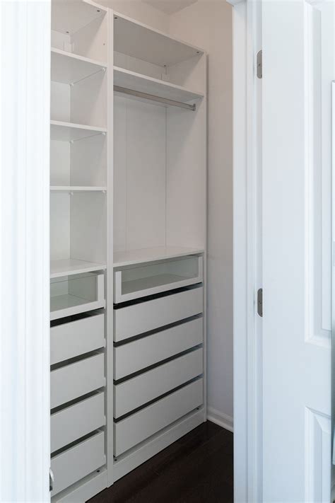 I am looking to get an ikea pax wardrobe as well with the measurement height 236cm width 125cm depth 58cm (60cm with doors) but my space measurement is closet reveal + Ikea PAX tips! — VIV AND TIM in 2020 (With ...