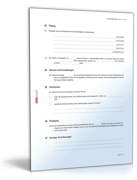 Online eröffnen per videolegitimation laufzeit frei wählbar flexible rückzahlung oder sondertilgung jetzt kredit für ihre wünsche sichern! Vertrag Kredit Privat Vorlage