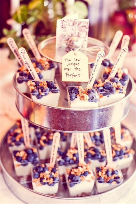Get prepared for your guests by providing food that everyone will enjoy! girl book brunch baby shower food fruit parfaits custom ...