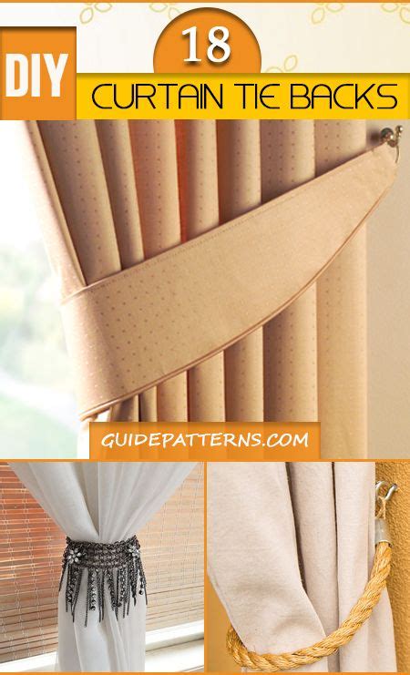 Buy curtain tassels now on amazon. 64 DIY Curtain Tie Backs | Guide Patterns | Curtain tie backs, Diy curtains, Curtains