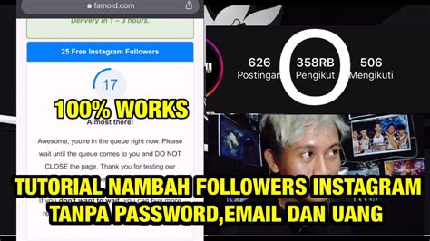 Dapatkan followers instagram asal indonesia gratis setiap jam! Cara menambah follower instagram tanpa uang,email dan ...