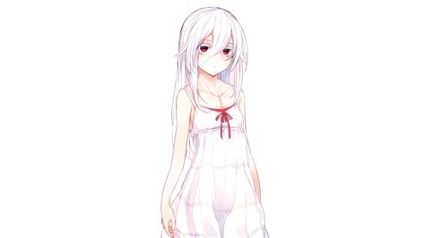 In anime, sometimes a character has dark spots under their eyes, usually dark blue, or eye bags, baggy eyes, which are permanent and part of their design. dress long hair original otokuyou red eyes shiroi ko (otokuyou) third-party edit white white ...
