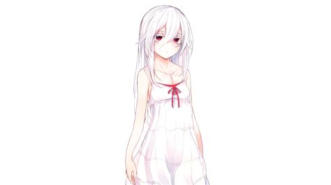 In anime, sometimes a character has dark spots under their eyes, usually dark blue, or eye bags, baggy eyes, which are permanent and part of their design. dress long hair original otokuyou red eyes shiroi ko (otokuyou) third-party edit white white ...