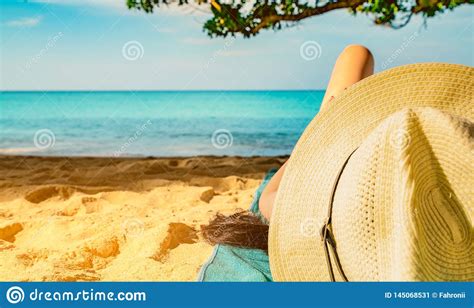 You know how you have to practically line up with your back to the target to play enough break on 14? Woman Lie Down On Green Towel That Put On Sand Beach Under ...