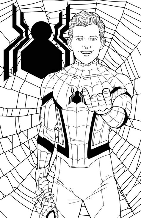 Spider man far from home coloring pages coloring nick fury mysterio and spider man. Spider-Man by JamieFayX | Marvel coloring, Spiderman ...