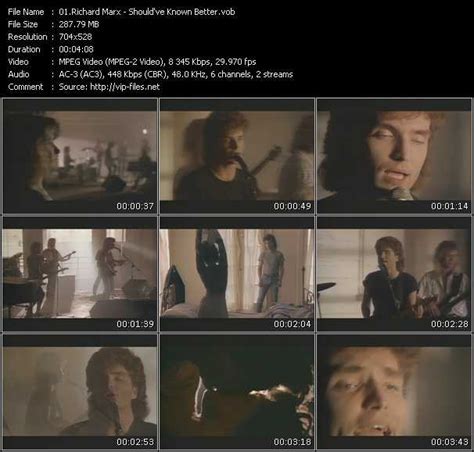 Should've known better was my second music video and was directed by dominic sena, who also did my first video for don't mean nothing. richard marx quotes. Richard Marx «Should've Known Better» VOB File