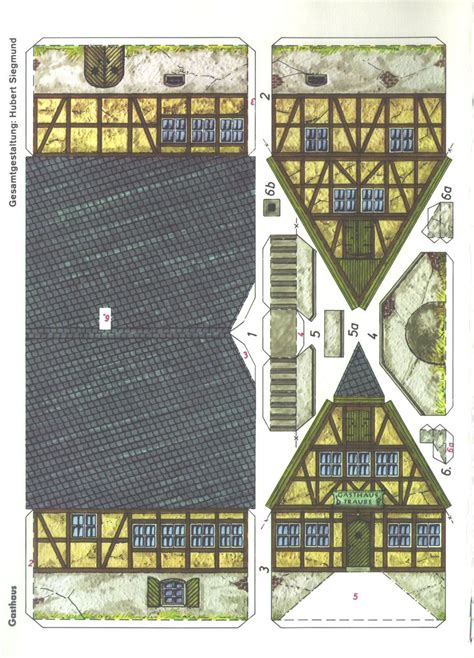 Das fachwerk des rechten gebäudes besteht aus nachträglich aufgeklebtem bastelkarton. Datei:1981-16 BB 01a.jpg (mit Bildern) | Bastelbogen ...